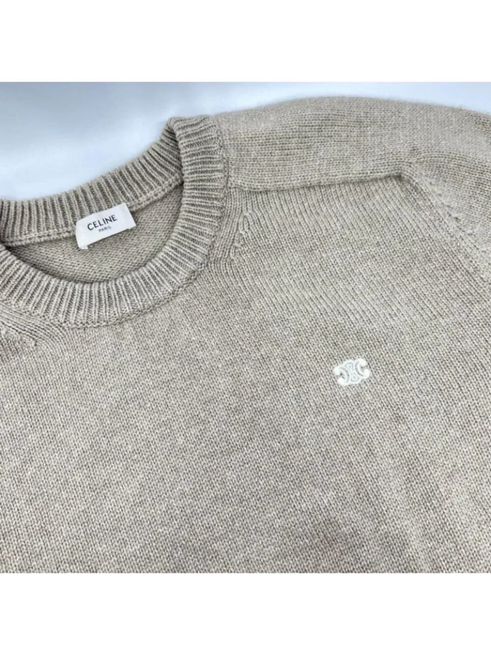 Celine Trio Cashmere Blend Wool Knit Sweater XL - Picture 7 of 8